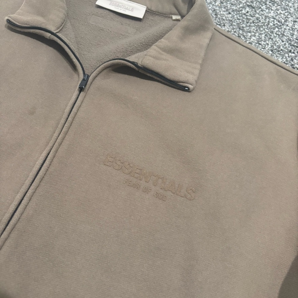 Essentials brown zip up - image 3